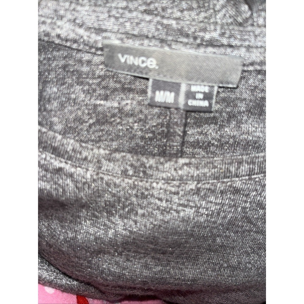 Vince Womens Top M Heathered Gray Slight Sparkle Minimalistic Neutral - Picture 6 of 7